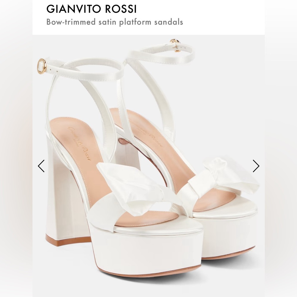 Gianvito Rossi Raso bow platform heels